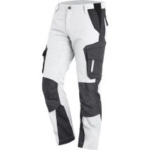 Pantalon de travail florian taille 52 blanc/anthracite 50 % co / 50 % pes