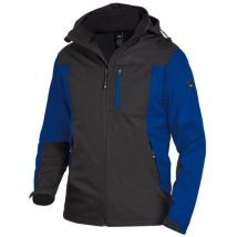 Veste en softshell JANNIK taille L royal/noir 100 % PES