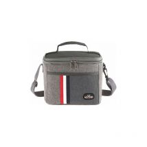 ZVD - Mini bolsa térmica para almuerzo de 7 l, con correa ajustable para el hombro, impermeable, gris