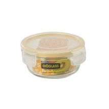 Boîtes à lunch rondes hermétiques en bioverre komax - talla