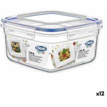 DEM - Fiambrera hermética 2,4 l 21 x 21 x 11 cm (12 unidades)