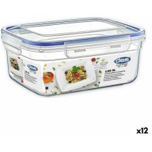 DEM - Fiambrera hermética rectangular 2,3 l 24 x 18 x 10 cm (12 unidades)