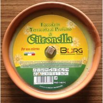 Burg - Fiamma citronella coccio 145x40 mm in terracotta lampada candela antizanzare
