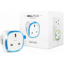 FGWPG-121 Z-Wave Plus Presa Intelligente da Parete Tipo g con usb Charger - Fibaro