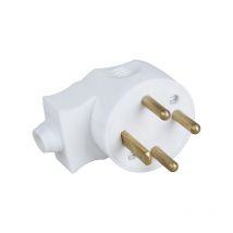 Stecker 20A 3P+T - Lateral Weiß
