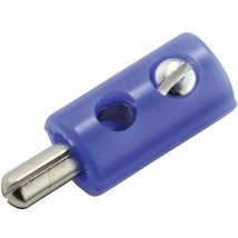 Fiche banane miniature mâle, droit ø de la broche: 2.6 mm bleu 1 pc(s) D27300 - Kahlert Licht
