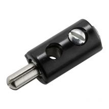 Kahlert Licht - Fiche banane miniature mâle, droit ø de la broche: 2.6 mm noir 1 pc(s) D27345