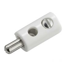 Fiche banane miniature mâle, droit ø de la broche: 2.6 mm blanc 1 pc(s) D27897 - Kahlert Licht