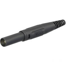 Fiche banane mâle de sécurité ø de la broche: 4 mm Stäubli XL-410 66.9196-21 noir 1 pc(s) D29726