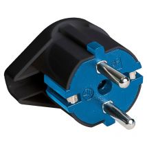 Prise Schuko prise latérale 16a 250v t/tl 4,8mm noire. Solera 6566n.