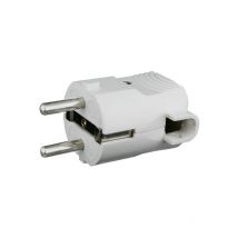 Electro Dh - Fiche coudée avec connexion de terre noire 16 v sous blister 36.025/N/BT 8430552120703