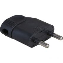 Eur Ohm - Enchufe acodado 6A - macho Color Negro