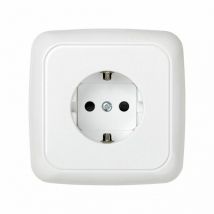 Prise de courant monobloc Schuko blanc Simon 31 31472-60
