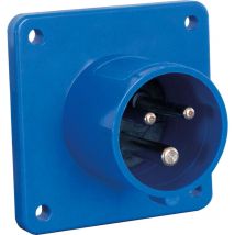 As-schwabe - cee Anbaustecker 3-polig Lochmaß 60 Flansch 75x75 230V 16A IP44