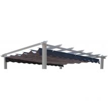 Gardeness - Feuille de rechange en polyester 3x4 m pour gazebo bon gazebo d'été Grey - Grey