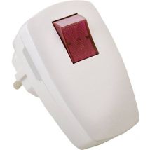 As-schwabe - Winkelstecker + Schalter weiß für Leitungen bis max. 1,5mm² IP20