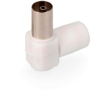 Fiche étanche coudée femelle tv 9,5mm rétractable