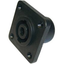 Cliff - Fiche haut-parleur embase femelle, contacts droits FM1275 Nombre de pôles: 4 noir 1 pc(s)