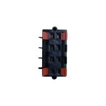 Tru Components - fiche haut-parleur embase femelle horizontale nombre de pôles : 8, noir, 1 pièce 737763