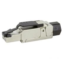 Logilink - MP0040 Fiche mâle à confectionner sur le terrain, Cat.6A, blindée, PrimeLine MP0040 noir, argent 1 pc(s) W819372