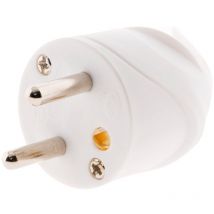 Zenitech - Fiche mâle coudée 16A 2P+T - Blanc