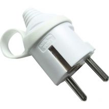 Fiche mâle 2P+Terre Schuko (allemagne) - Blanc - Dio