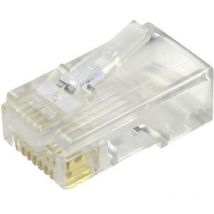 Fiche modulaire mâle non blindée pour câble plat Bel Stewart Connectors 937-SP-3088 RJ45 mâle, droit Pôle: 8P8C transparent 1 pc(s) Q089031