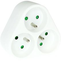 Spina a triangolo 2P+T 16A - 3 uscite frontali