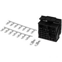 Fiche nue Fakra male 52PIN noire avec broches