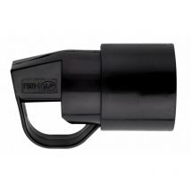 Dhome - Fiche plastique 2p+t-10/16 a femelle noir avec anneau