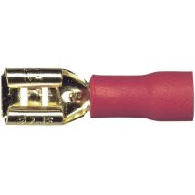 Sinuslive - Fiche Plate 4,8-1,5 Mm Fs 4,8-1,5 Flachstecker, 10 Stück - Rouge