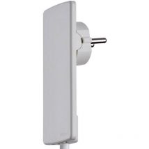 Evoline - Fiche plate à contact de protection 1510.0000.0300 avec dispositif d'aide au branchement plastique 230 v blanc