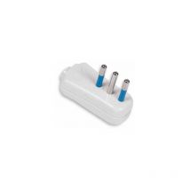 Fanton - Fiche plate blanc italienne std. 2P+E 10A 82530-E
