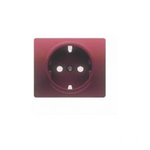 BJC - Fiche prise schuko 2P + tt rouge rubí iris 18724-RR