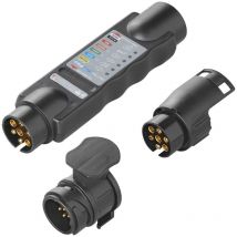 Proplus - Fiche testeur 7-broches 12 v + 2 adaptateurs 343524.