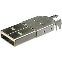 Connecteur usb 2.0 mâle a type usb a mâle, droit à souder D14792