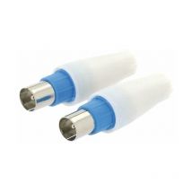 Fiche coaxiale - Droite Dhome Mâle - diamètre 9,52 mm - Boîte de 2