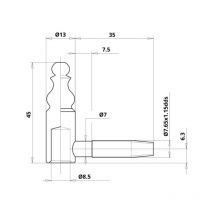 Fiches femelles rustiques type 190 pour menuiserie bois B 100 - OTLAV