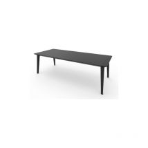 Salone - Table extensible Lima en re'sine antichoc 160 / 240x98x74 cm graphite pour jardin exte'rieur