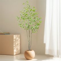 Ficus Artificial 150cm, Planet Artificielle Interieur en Pot, Fausse Plante, Faux Arbre Interieur Décoration pour Intérieur Extérieur Maison Salon