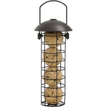 Fidelio – Wildvogel-Futtersäule mit 4 Meisenknödeln – 11,3 x 11,8 x 27,4 cm – 400 g