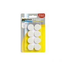 Fieltro Adhesivo ø 24 mm. (Blister 8 Piezas) Blanco