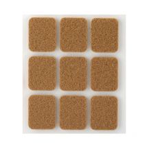 Fieltro Troquelado Cuadrado Lana Acrílica 29x23x3mm Marrón Adhesivo Inofix