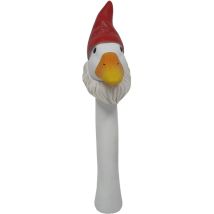 Figur Gänsekopf Wichtel Polyresin 41,5 X 9 X 15,5 Cm Weiß Gartenstecker