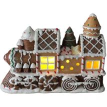 FD - Figur Lebkuchenzug 18 x 10 x 25 cm braun Weihnachtsfigur