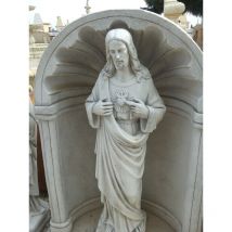 Anaparra - Figura de hormigón piedra clásica Capilla 70x35x93cm. (estatua No Incluida)