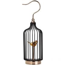 Figura Decoración Metal Pájaro 15x15x47 Cm