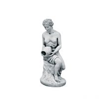 Anaparra - Figura Fuente estanque en hormigón piedra Venus Jarra 26x62cm.