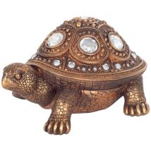 Signes Grimalt - Petite figurine de tortue dorée en résine décorative pour la maison et le bureau
