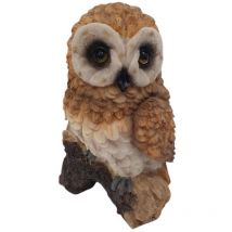 FD - Figurendiscounter Eule auf Stamm braun Dekofigur 25x18x13,5cm Figur Polyresin